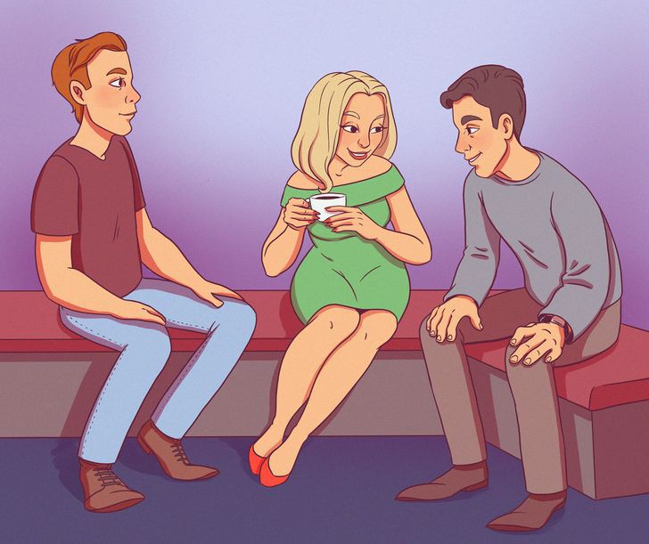 5. Jeśli ktoś w pobliżu siedzi lub stoi, trzymając nadmiernie wyprostowane plecy, może próbować zwrócić Twoją uwagę.