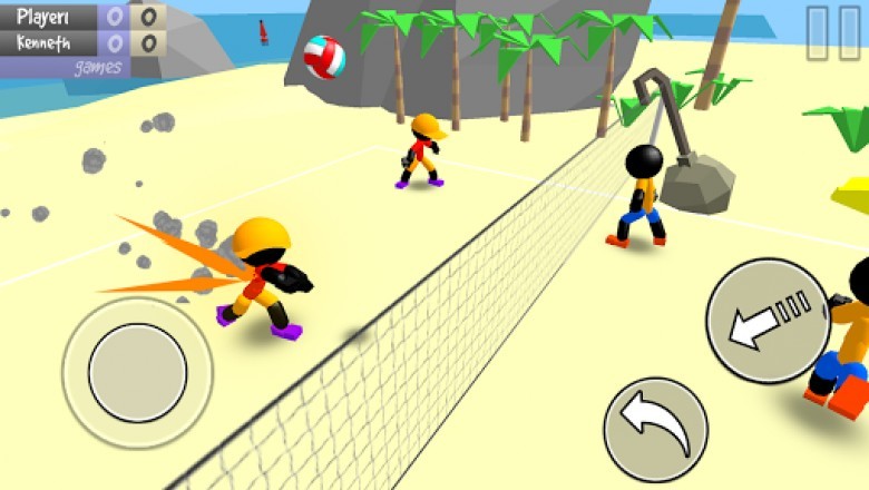Zagraj w siatkówkę online - Stickman Beach Volleyball