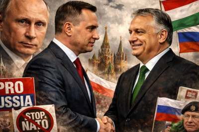 Od patrioty do człowieka Moskwy. Co Karol Nawrocki robi na Węgrzech?